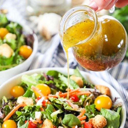 Recipe for Red Wine Vinaigrette Dressing.