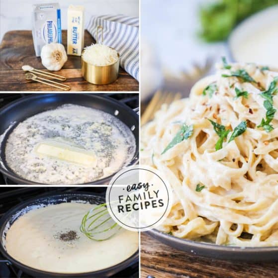 Easy Alfredo sauce steps in photos