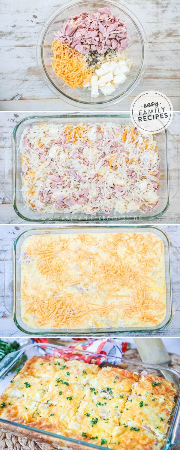 Steps to make Ham and Cheese Breakfast Casserole 