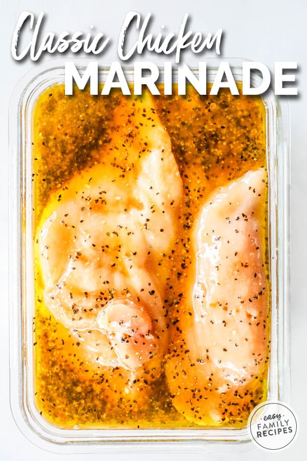 Chicken Breast Marinating in Grilled Chicken Marinade