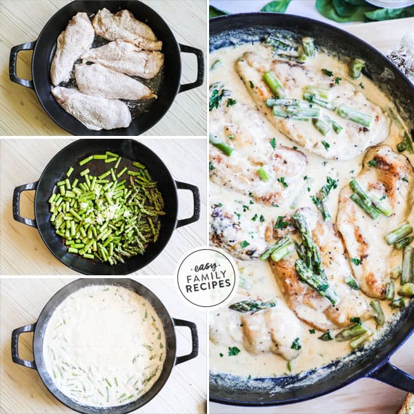 Creamy Chicken and Asparagus Skillet