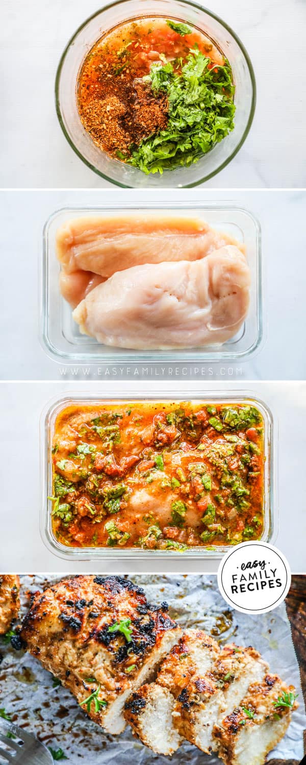 Steps for making Mexican Chicken Marinade