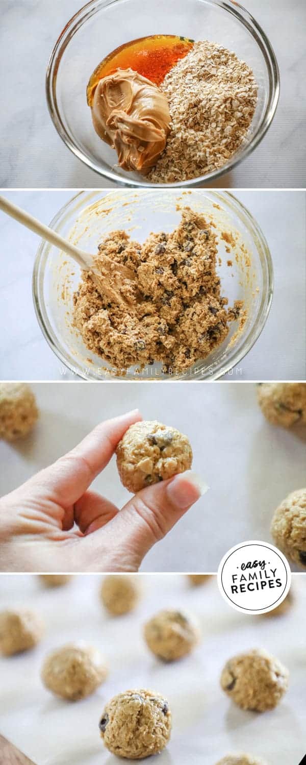 Steps for Making Peanut Butter Energy Bites. 