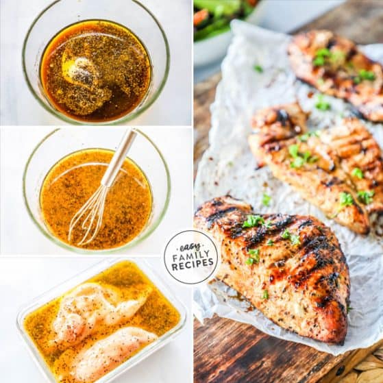 Tender juicy Chicken breast made with grilled chicken marinade