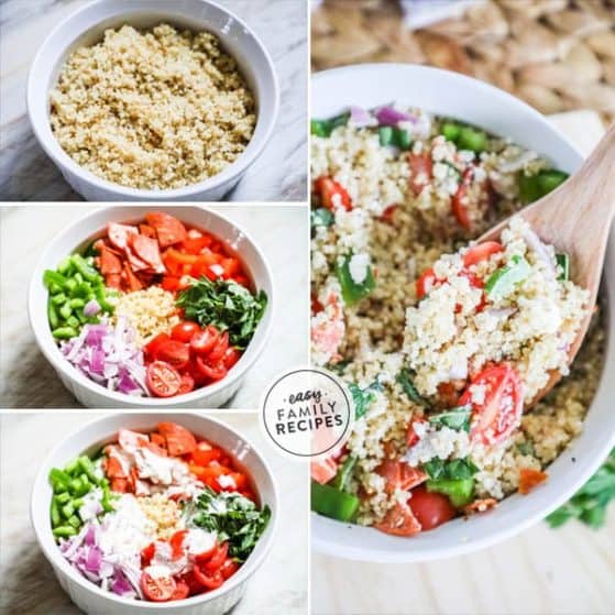 Italian Creamy Quinoa Salad is a crowd pleaser and full of flavor.