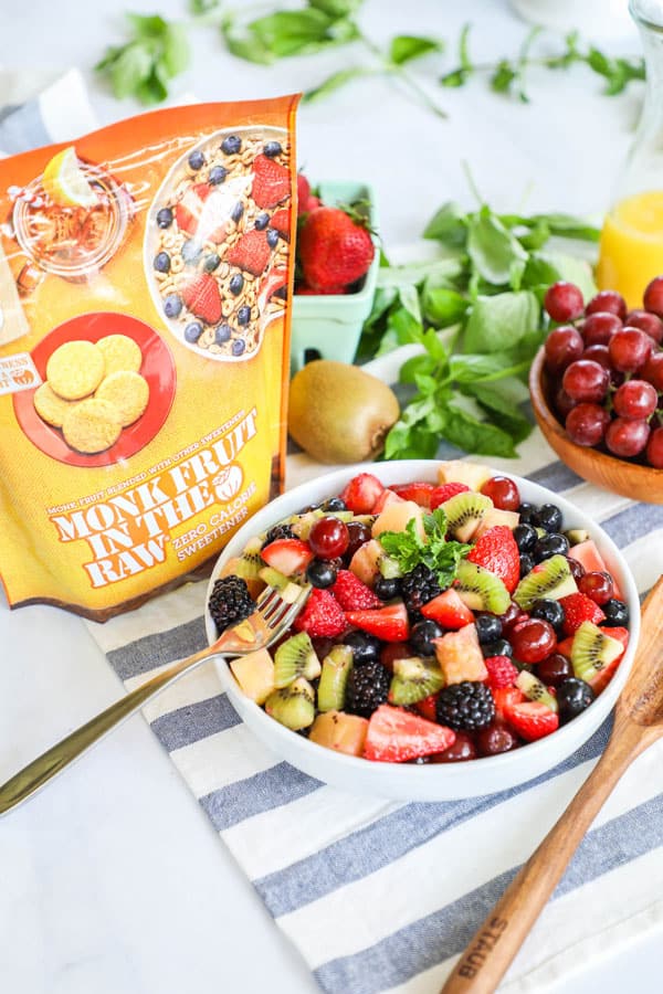 Fruit Salad made with Monk Fruit in the Raw