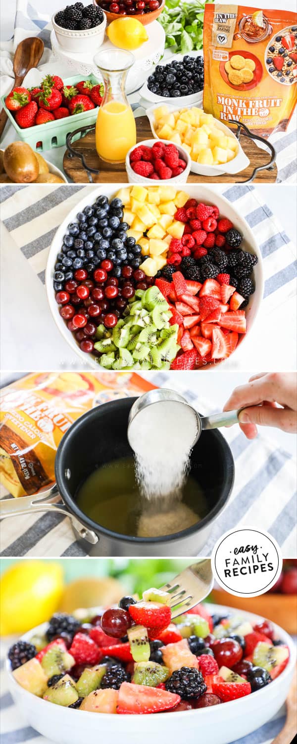 Steps for Easy to Make Summer Fruit Salad with Dressing