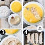 process photos for how to make baked chicken tenders