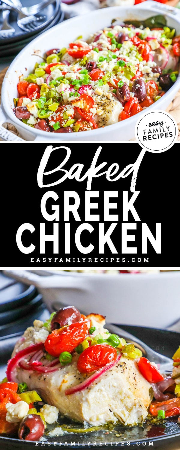 Baked Greek Chicken on a plate