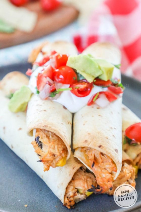 BBQ Chicken Flautas · Easy Family Recipes