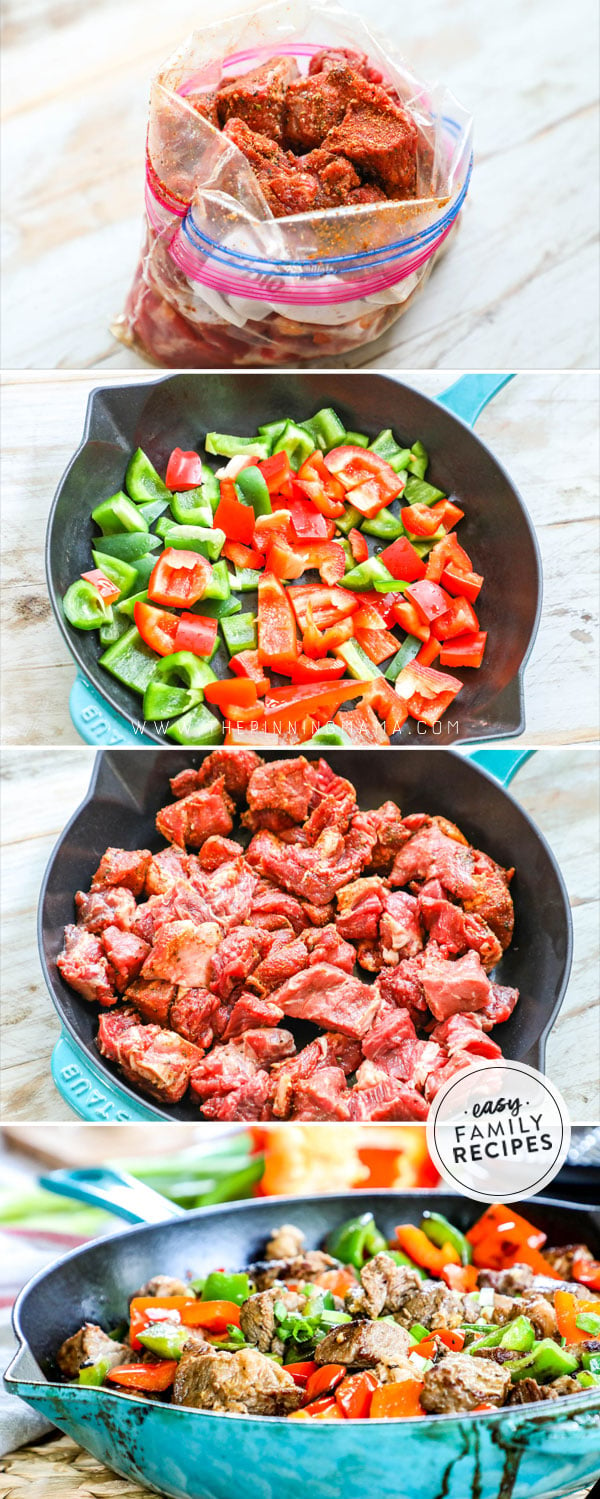 Process photo collage of How to Make Cajun Butter Steak