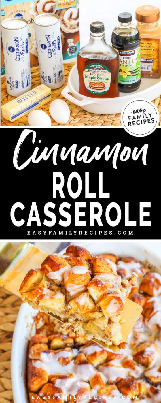 PERFECT Cinnamon Roll Breakfast Casserole · Easy Family Recipes