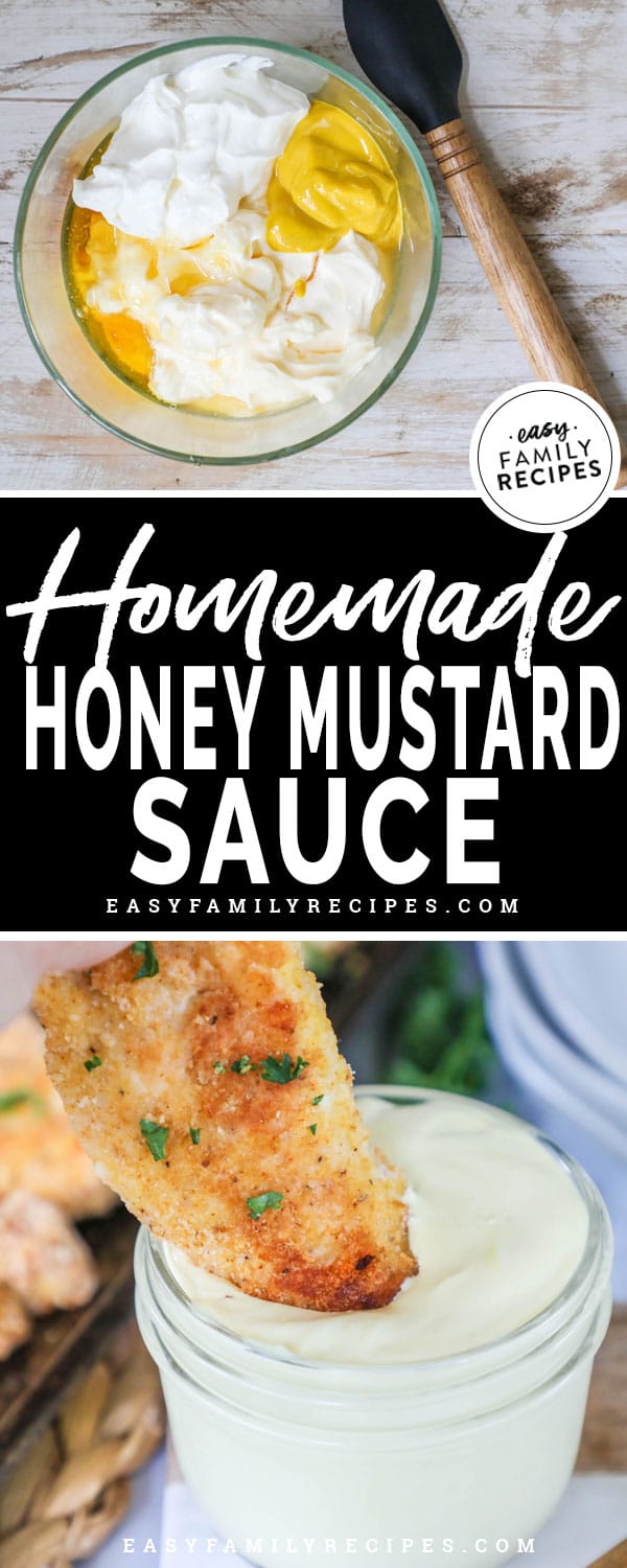 Easy to make homemade honey mustard sauce. 