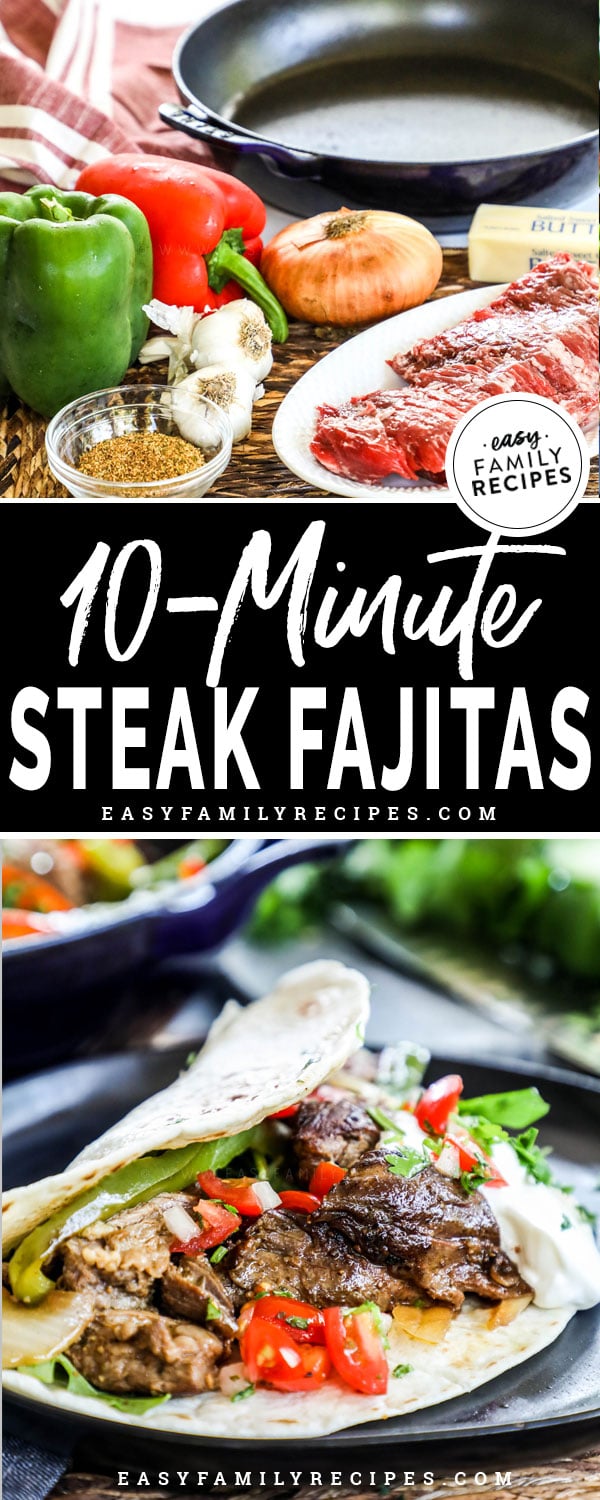 Best Steak fajitas served in a tortilla on a plate