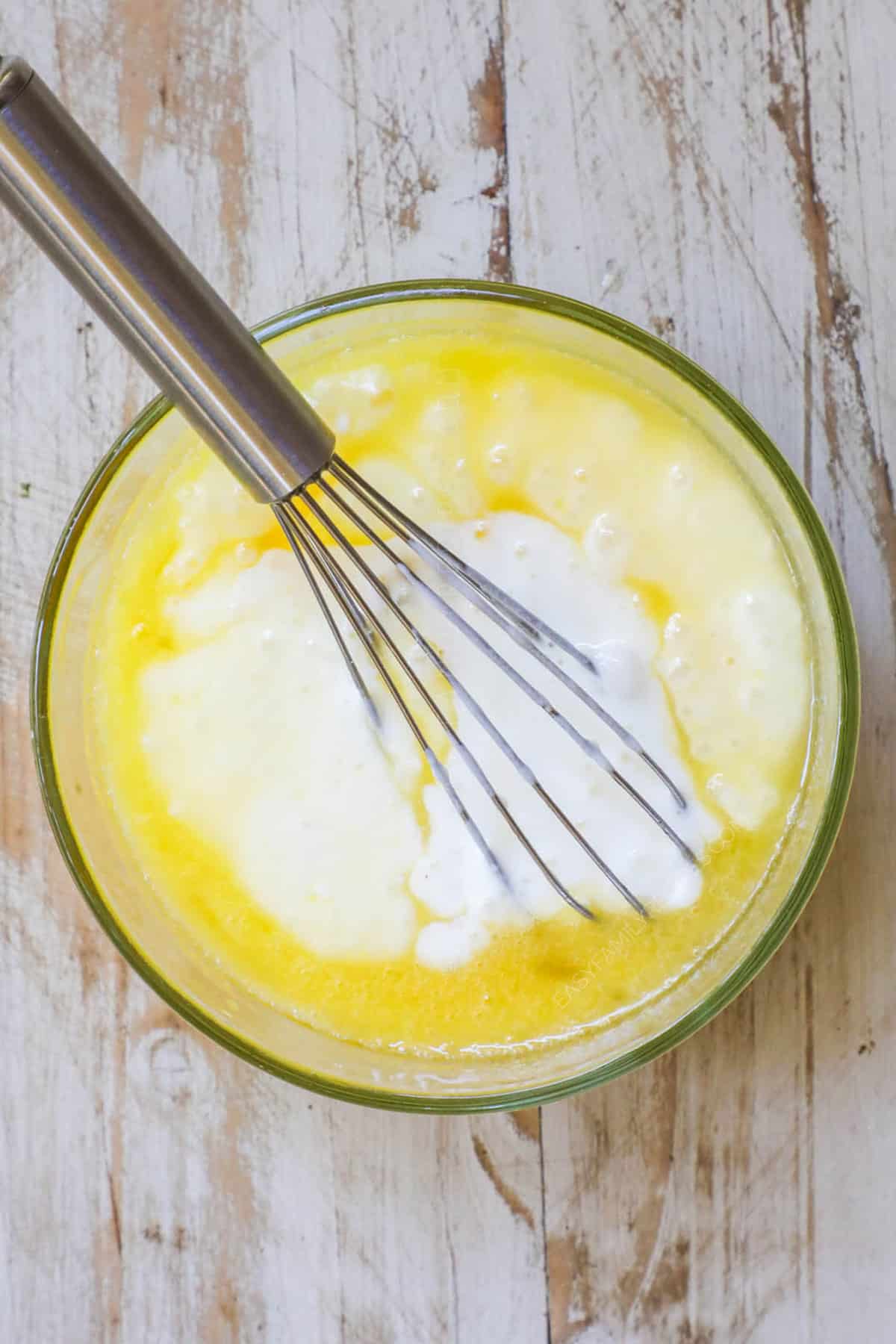 Buttermilk Cornbread Step 1: Combine the cornmeal, flour, baking soda, and salt in a bowl and mix to combine.