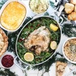 Christmas Spread of food on a table