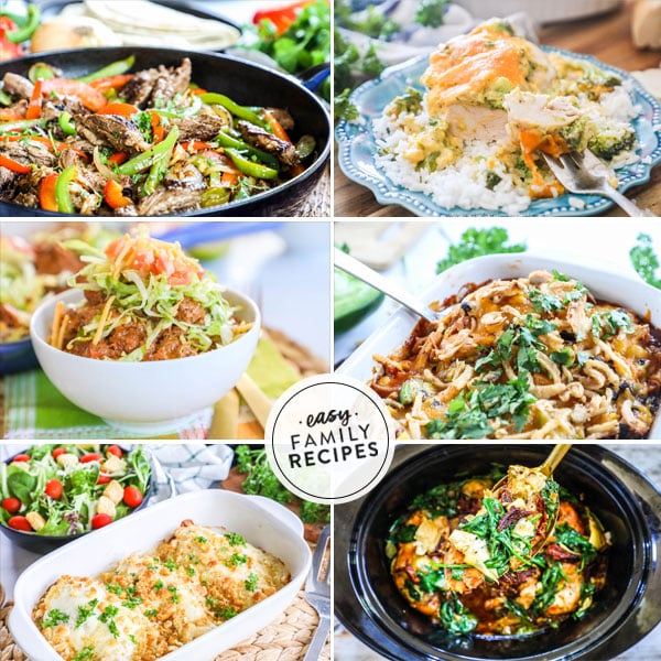 Weekly Meal Plan Easy Family Recipes