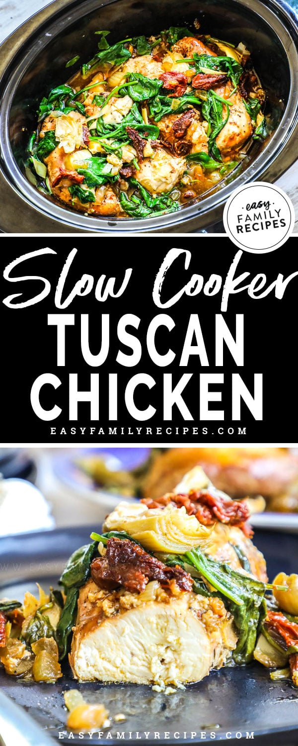 Cutting into Chicken Breast from Crock Pot Tuscan Chicken