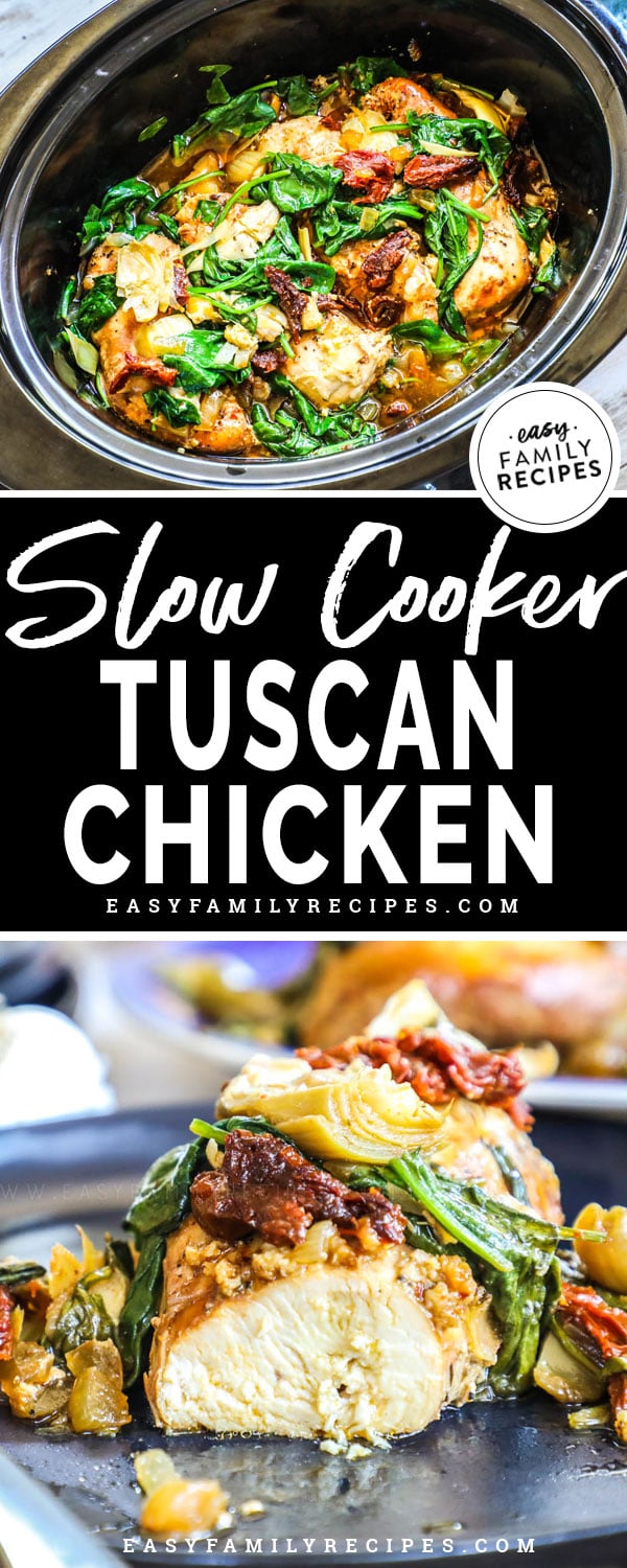 Crockpot Tuscan Chicken Recipe - Moms with Crockpots