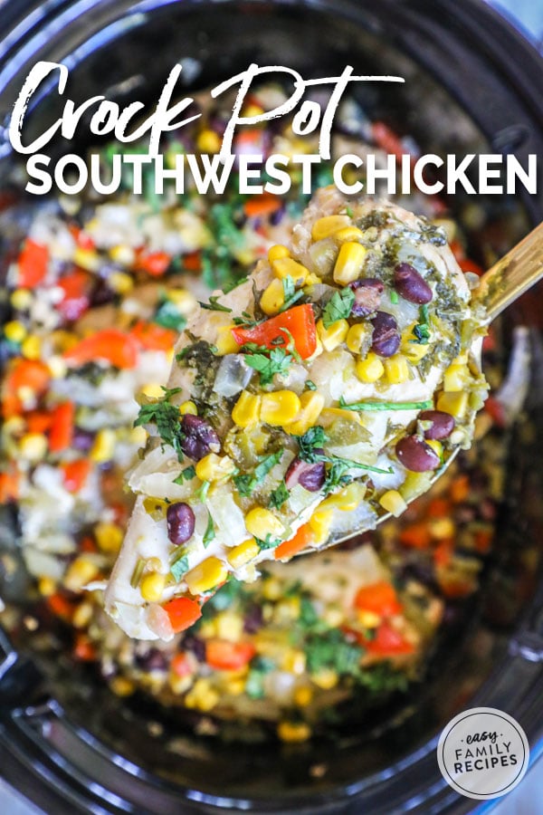 Southwest Chicken in a slow cooker