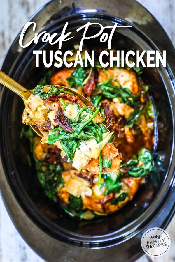 Tuscan Garlic Chicken in Slow Cooker