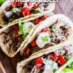 Shredded Mexican Beef used to make tacos.
