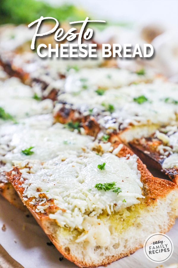 Pesto cheese bread is a quick and easy side to make for the whole family. 