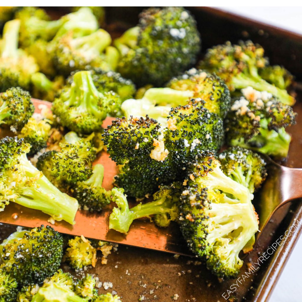 Garlic Parmesan Roasted Broccoli · Easy Family Recipes