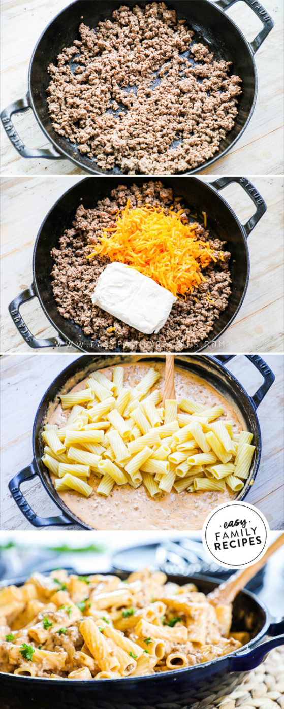 Quick + DELICIOUS Cheeseburger Pasta · Easy Family Recipes