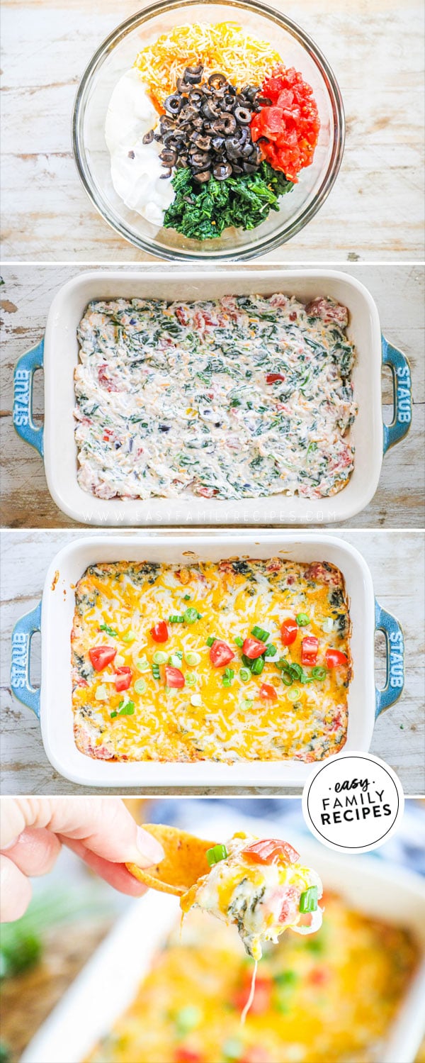 Process photos for How to make Mexican Spinach Dip