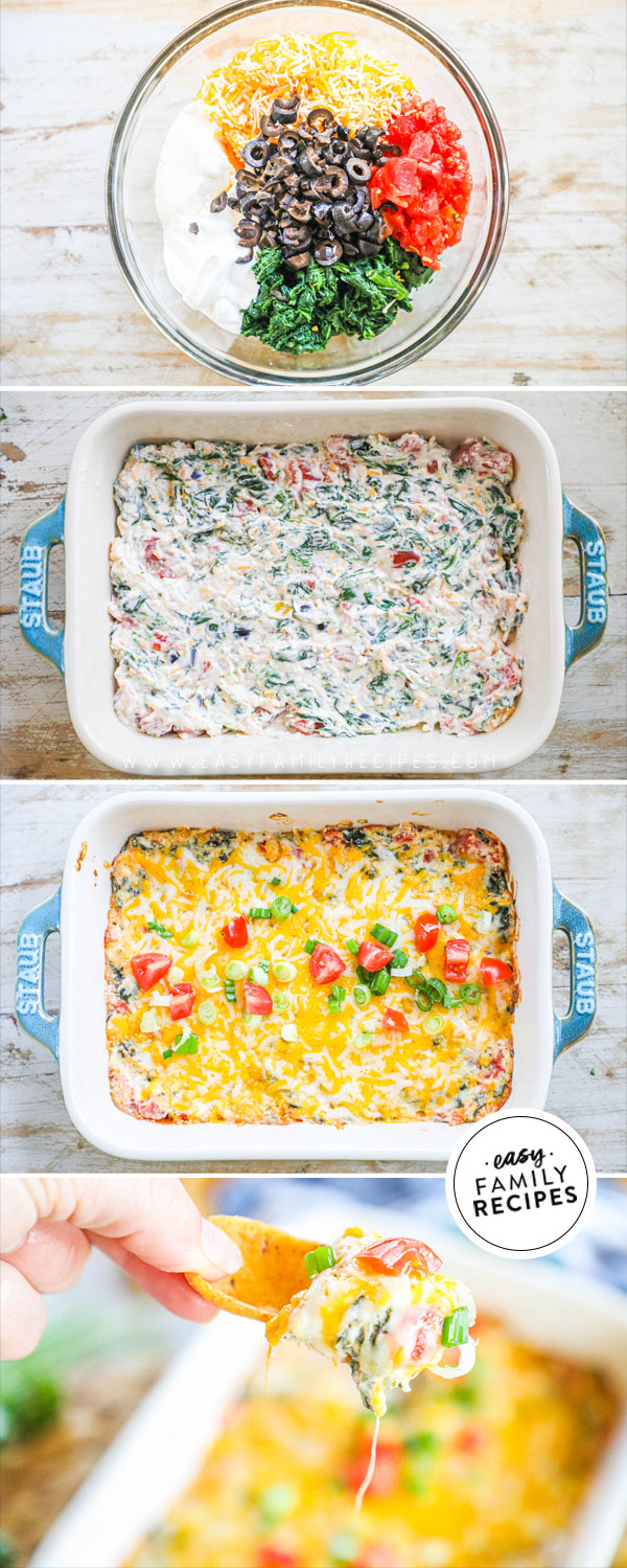 Process photos for How to make Mexican Spinach Dip