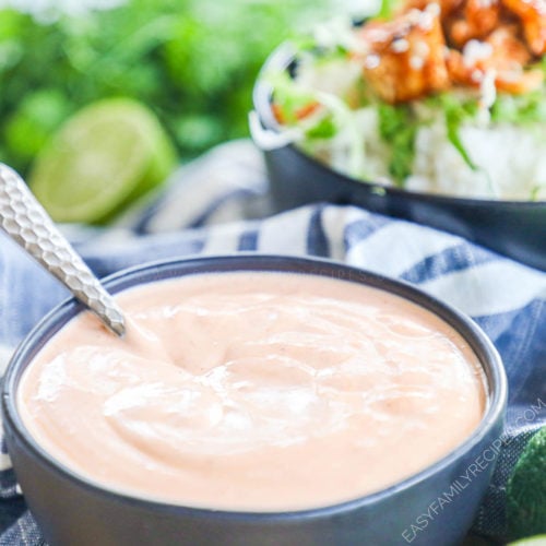 Japanese spicy mayo in a bowl