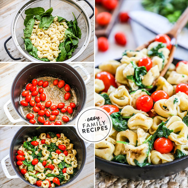 EASY Brown Butter Spinach Tortellini  {One Pot!}