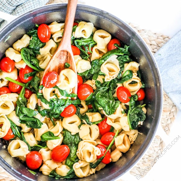 EASY Brown Butter Spinach Tortellini  {One Pot!}