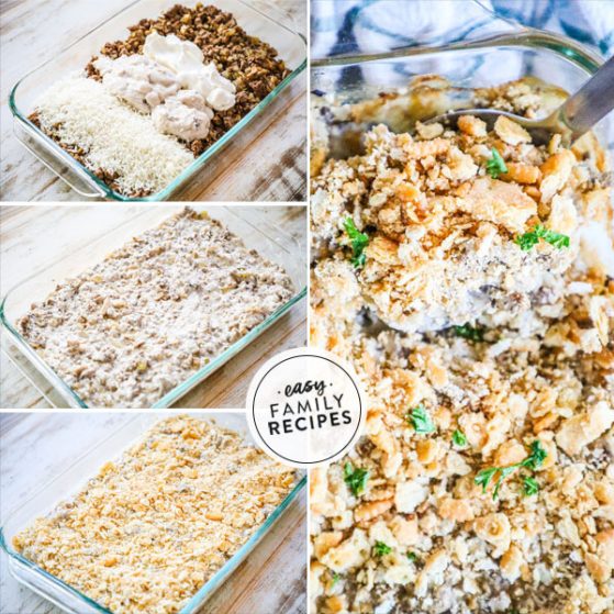 Step by Step how to make beef and mushroom casserole in oven