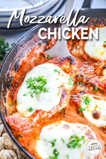 One Skillet - Mozzarella Chicken · Easy Family Recipes