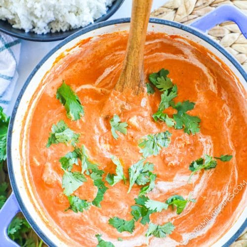 Indian Butter Chicken in a pot