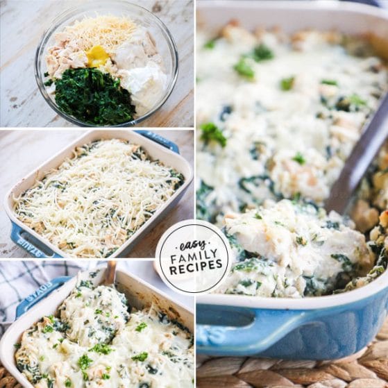 Step by step for making Chicken Casserole with spinach