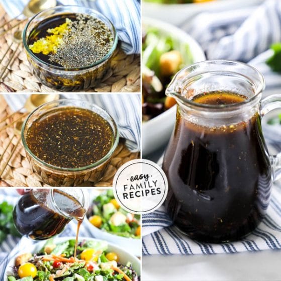 Steps for making Balsamic salad dressing