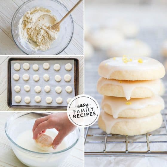 Steps for making Lemon Meltaway Cookies