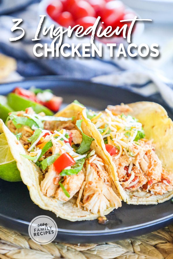 Chicken tacos on a plate