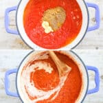 Process photos for How to make Indian butter chicken.