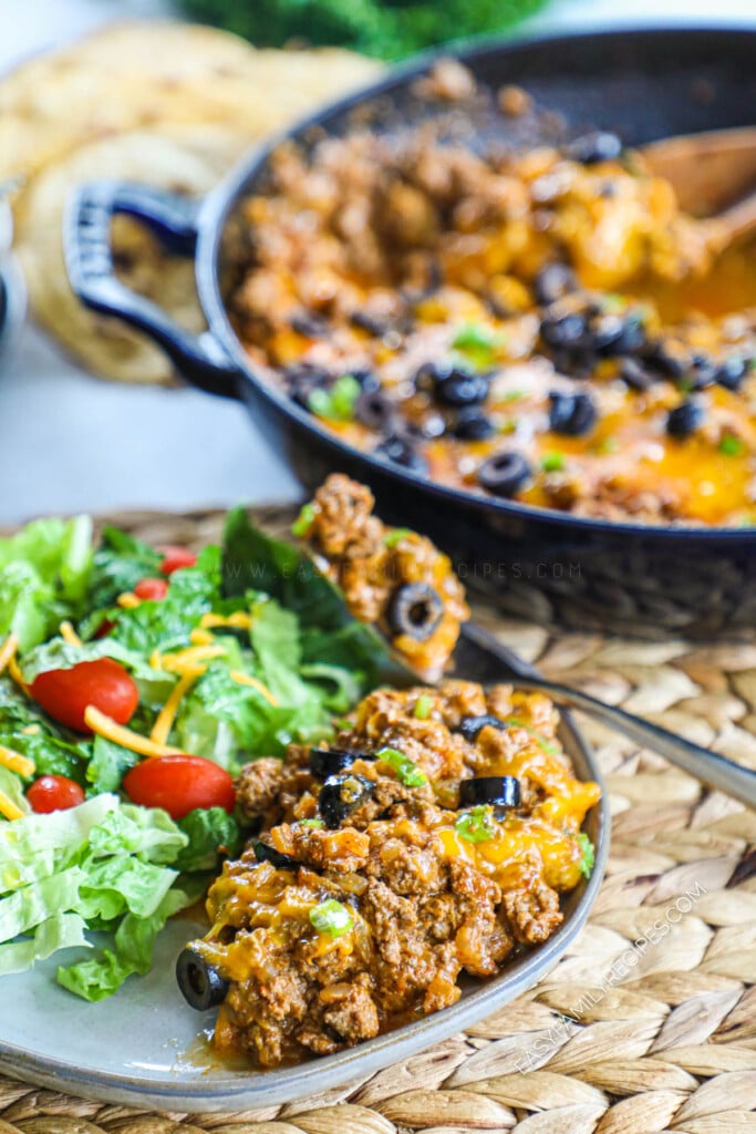 Cheesy Beef Enchilada Skillet · Easy Family Recipes