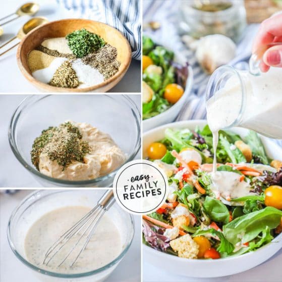 steps for making creamy Italian Salad Dressing at home