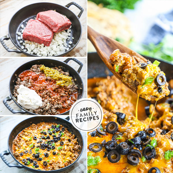 Cheesy Beef Enchilada Skillet · Easy Family Recipes