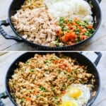 Step by step process to make chicken fried rice fast