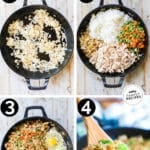 Step by step process to make chicken fried rice fast