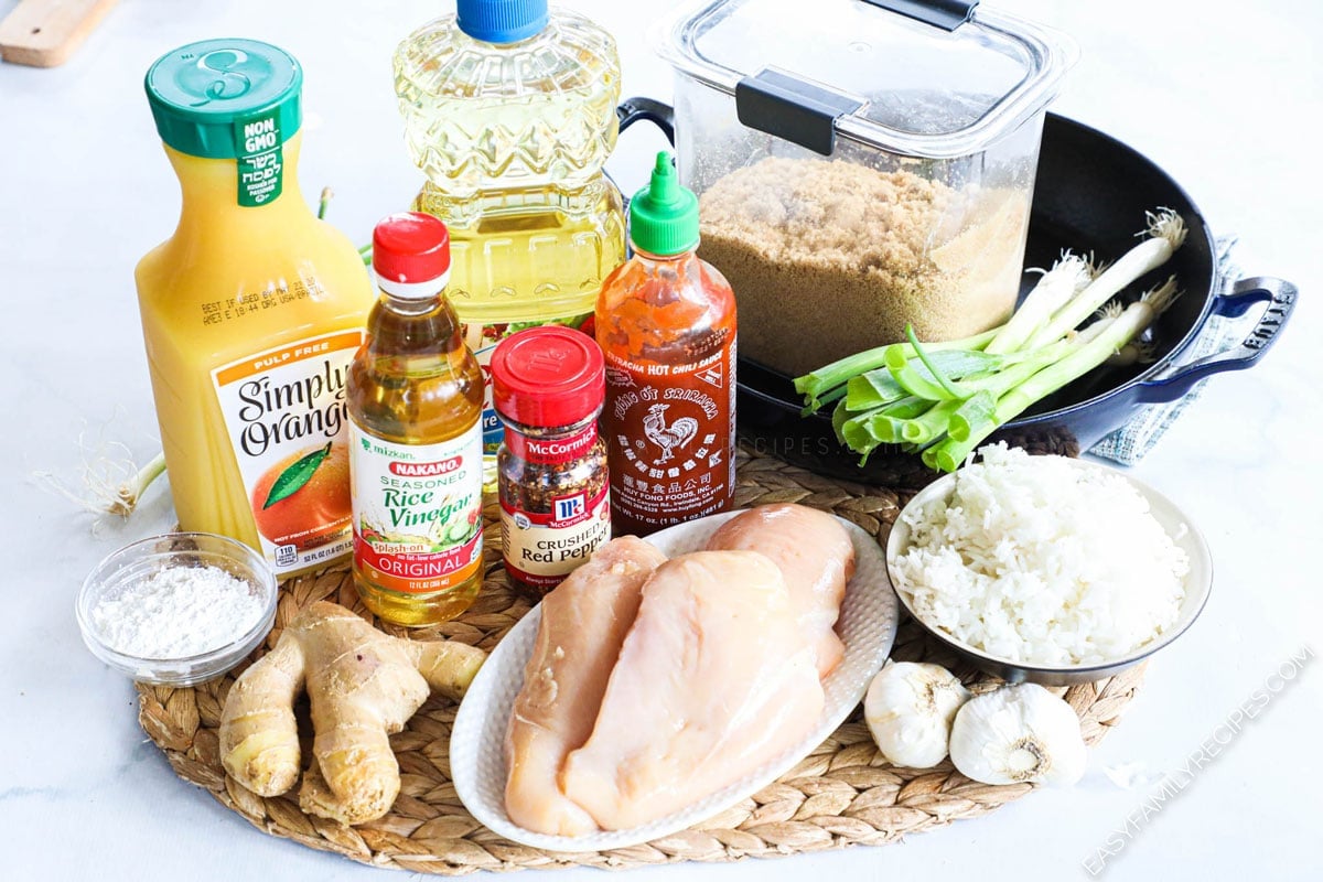 Ingredients for Firecracker Chicken