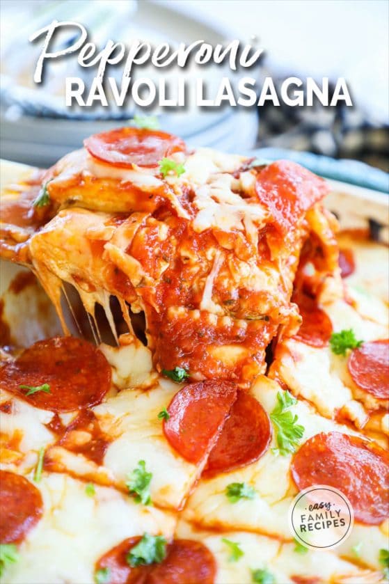 Pepperoni Ravioli Lasagna · Easy Family Recipes