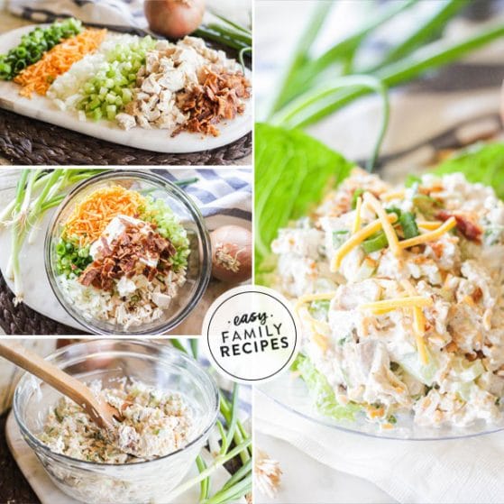 step by step for making low carb chicken salad